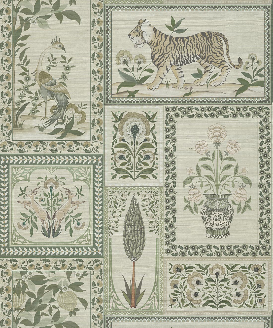 Courtyard Grasscloth Wallpaper • Milton & King Studio • Linen • Swatch