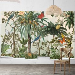 Heritage Jungle Mural • Tropical Jungle Animal Wallpaper • Swatch