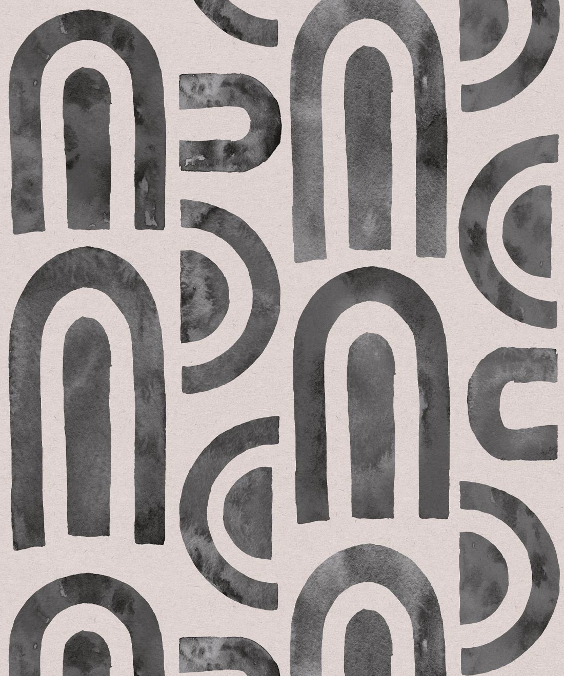Formes Deux Wallpaper • Saint Pierre Australia • Charcoal Light Beige • Swatch