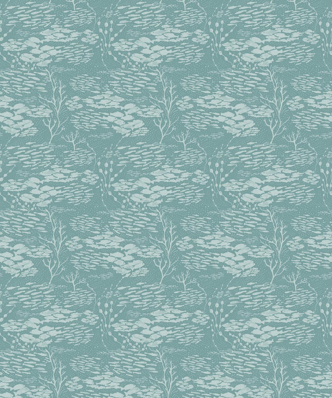 Shoal Wallpaper • Katie O'Shea • Teal • Swatch