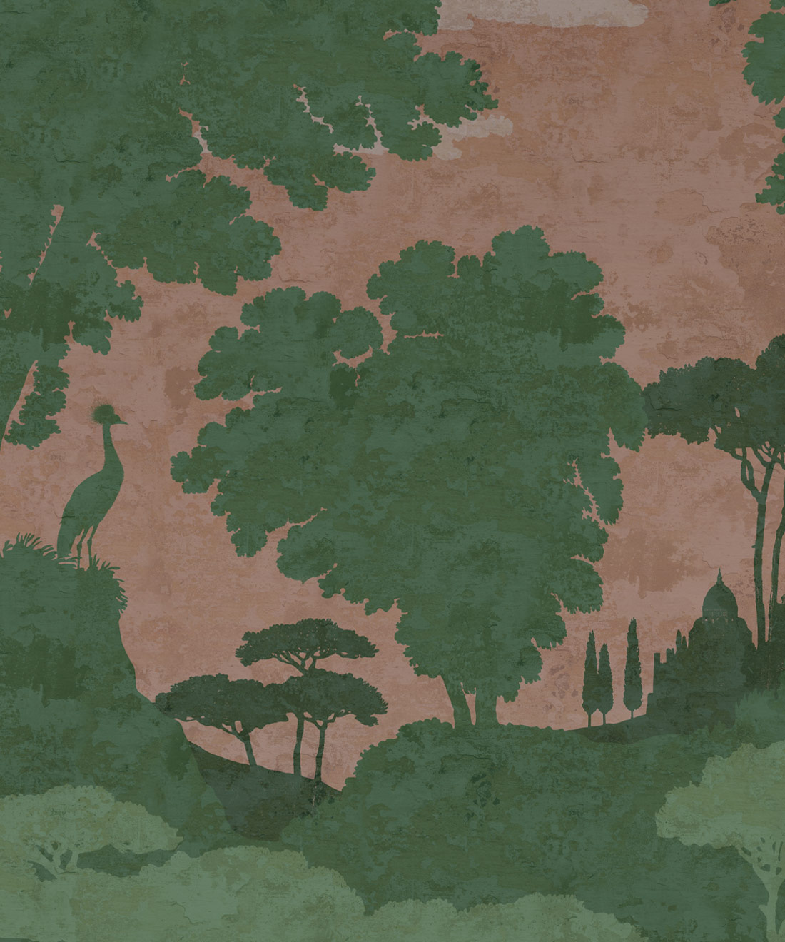 Tuscan Landscape Mural • Bethany Linz • Terracotta • Swatch