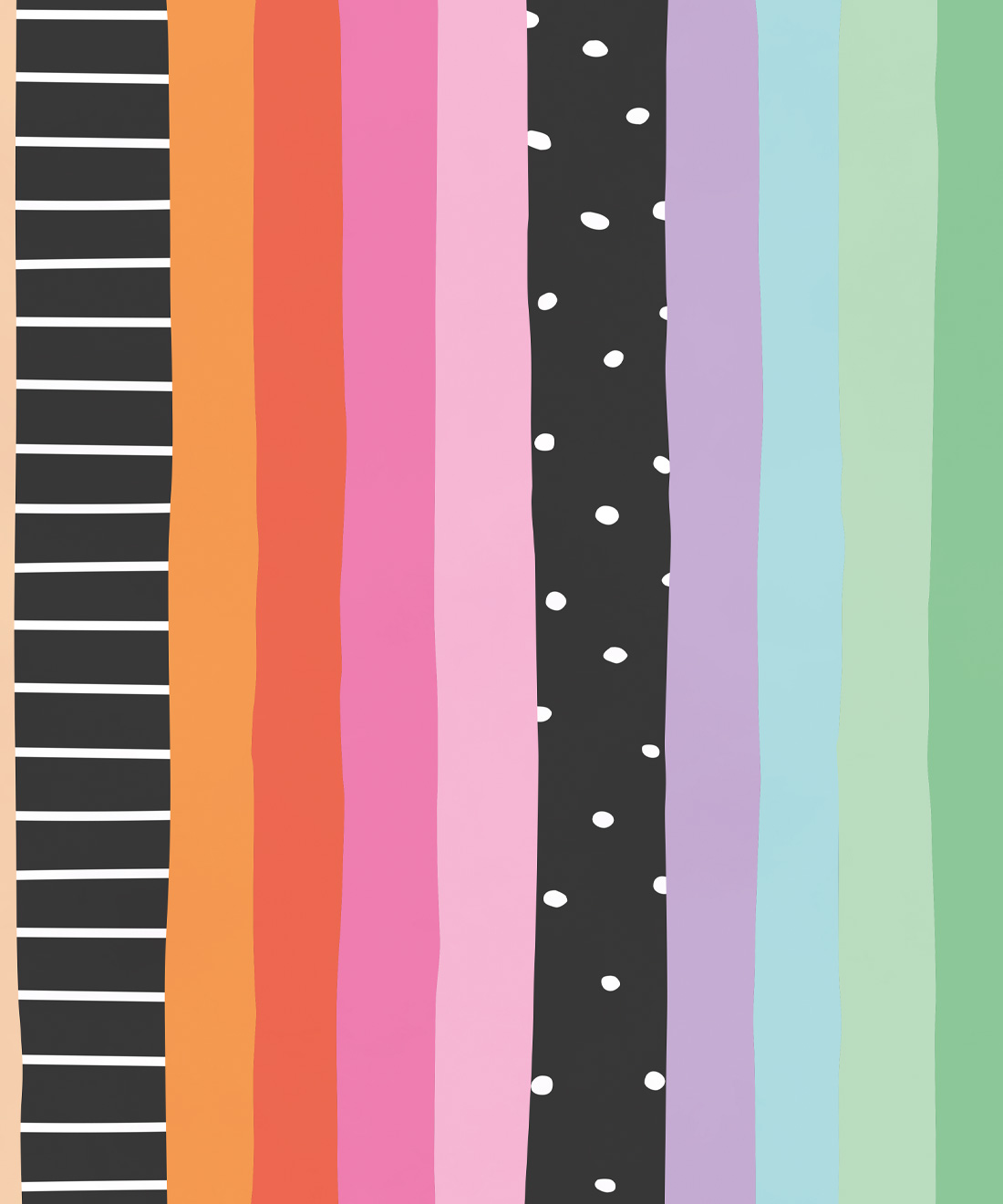 Rainbow Wall Mural • Brook Gossen • Bright Black • Swatch