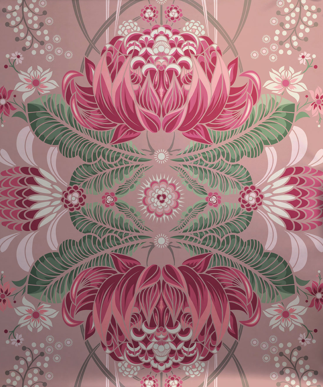 Bush Beauty Metallic Wallpaper