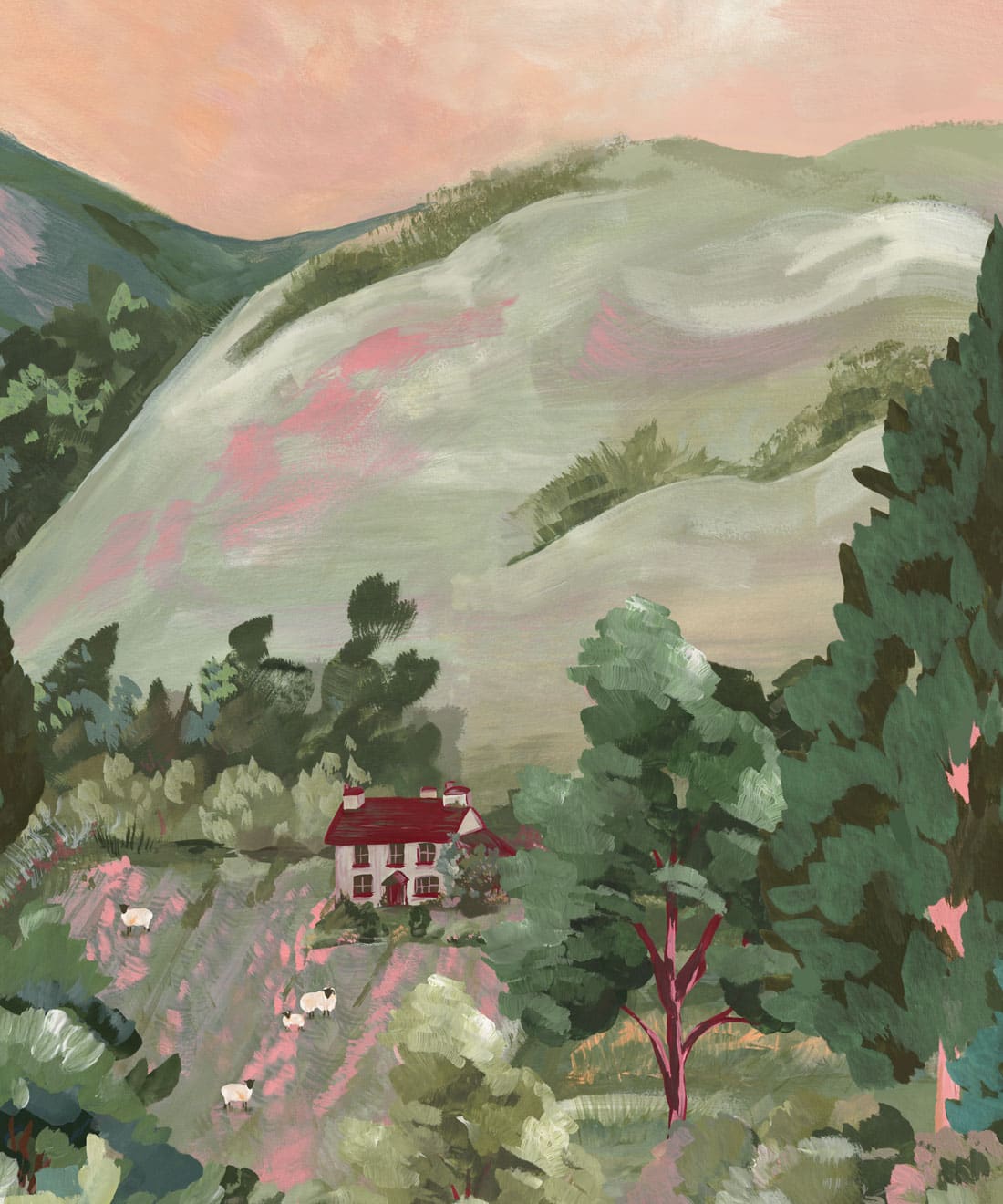 Impasto Meadows Mural