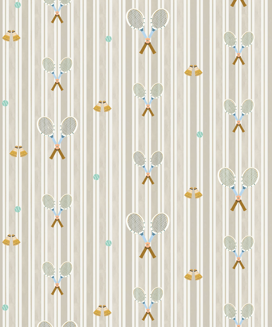 The Tennis Club Stripe Wallpaper